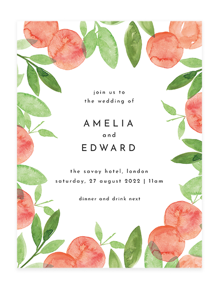 Watercolor Peaches 1