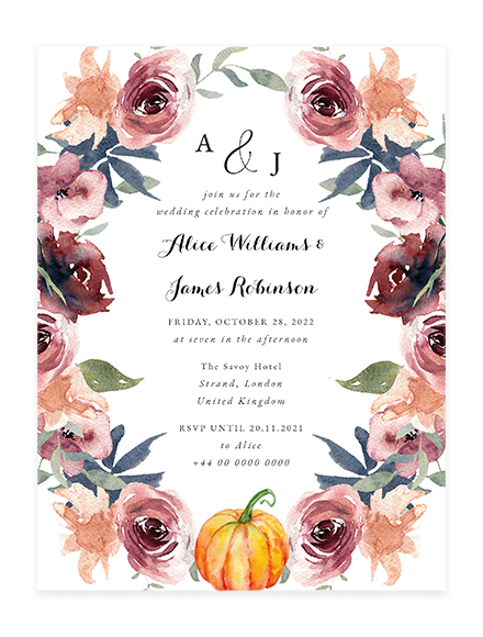 Floral Pumpkin - Vermelho 1